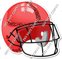 Football Helmet - Red / Red w/ Variants