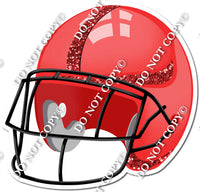Football Helmet - Red / Red w/ Variants