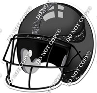 Football Helmet - Black / Silver w/ Variants