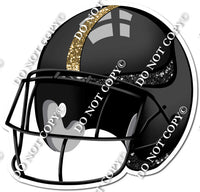 Football Helmet - Black / Gold w/ Variants