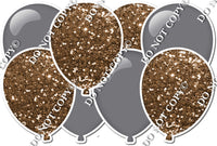 Grey & Chocolate - Horizontal Balloon Panel