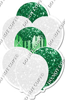 Green & White Sparkle XL Balloon Bundle