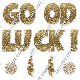 9 pc Gold Sparkle Good Luck Swift Theme0645