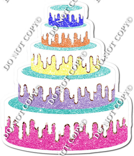 Rainbow Glitter Cake