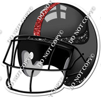 Football Helmet - Black / Red w/ Variants