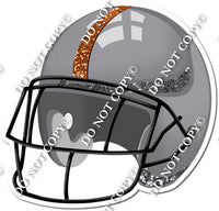 Football Helmet - Silver / Orange w/ Variants