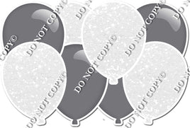 Grey & White - Horizontal Balloon Panel