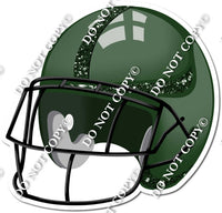 Football Helmet - Hunter Green / Hunter Green w/ Variants
