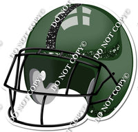 Football Helmet - Hunter Green / Black w/ Variants