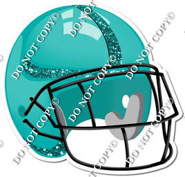 Football Helmet - Teal / Teal w/ Variants