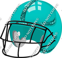 Football Helmet - Teal / Teal w/ Variants