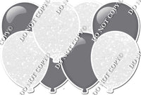 Grey & White - Horizontal Balloon Panel