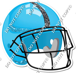 Football Helmet - Caribbean / Silver w/ Variants