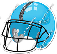 Football Helmet - Caribbean / Silver w/ Variants