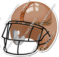 Football Helmet - Brown / Orange w/ Variants