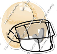 Football Helmet - Champagne / Champagne w/ Variants