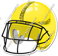 Football Helmet - Yellow / Yellow w/ Variants
