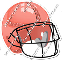 Football Helmet - Coral / Coral w/ Variants