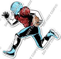 Football - Running Back - Baby Blue / Red w/ Variants