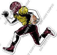 Football - Running Back - Burgundy / Yellow w/ Variants