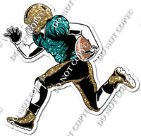 Football - Running Back - Gold / Teal w/ Variants