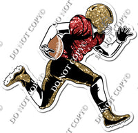 Football - Running Back - Gold / Red w/ Variants