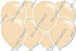 Flat Champagne - Horizontal Balloon Panels