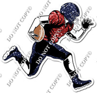 Football - Running Back - Navy Blue / Red w/ Variants