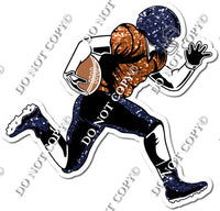 Football - Running Back - Navy Blue / Orange w/ Variants