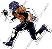 Football - Running Back - Navy Blue / Orange w/ Variants