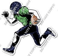 Football - Running Back - Navy Blue / Lime Green w/ Variants