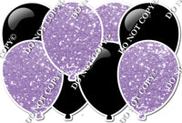 Black & Lavender - Horizontal Balloon Panel