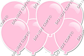 Flat Baby Pink - Horizontal Balloon Panels