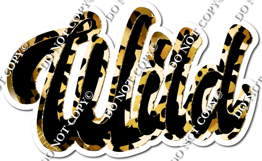 Leopard, Black - Cursive Wild Statement| Sign Swag USA