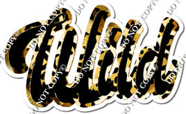 Leopard, Black - Cursive Wild Statement w/ Variants