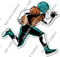 Football - Running Back - Teal / Orange w/ Variants