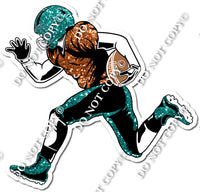 Football - Running Back - Teal / Orange w/ Variants