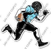 Football - Running Back - Black / Baby Blue w/ Variants