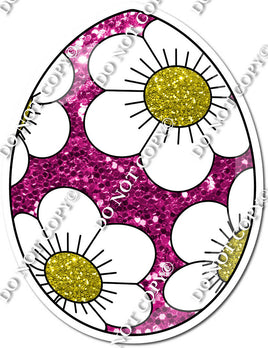 Daisey Flower - Hot Pink Sparkle Easter Egg w/ Variants