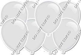 Flat Light Grey - Horizontal Balloon Panels