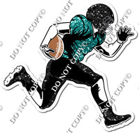 Football - Running Back - Black / Teal w/ Variants