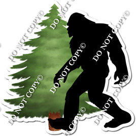 Silhouette Bigfoot & Green Tree w/ Variants