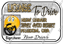 License with Emoji - No Heart Eyes