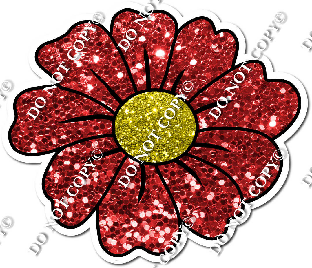 Daisy - Red Sparkle| Sign Swag USA