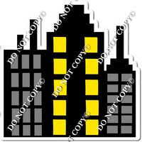 Buildings - Yellow & Grey Windows w/ Variants