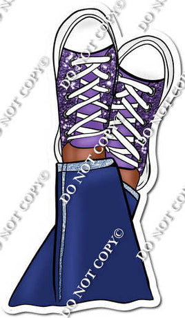 Dark Skin Tone Wearing Purple Shoes w/ Variants