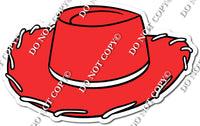 Kid Flat Red Cowboy Hat w/ Variants