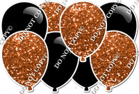 Black & Orange - Horizontal Balloon Panel