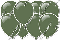 Flat Sage - Horizontal Balloon Panels