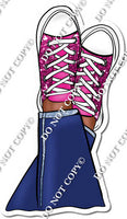 Dark Skin Tone Wearing Hot Pink Shoes w/ Variants